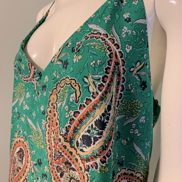 Beautiful Zara green paisley tank - Picture 1 of 4